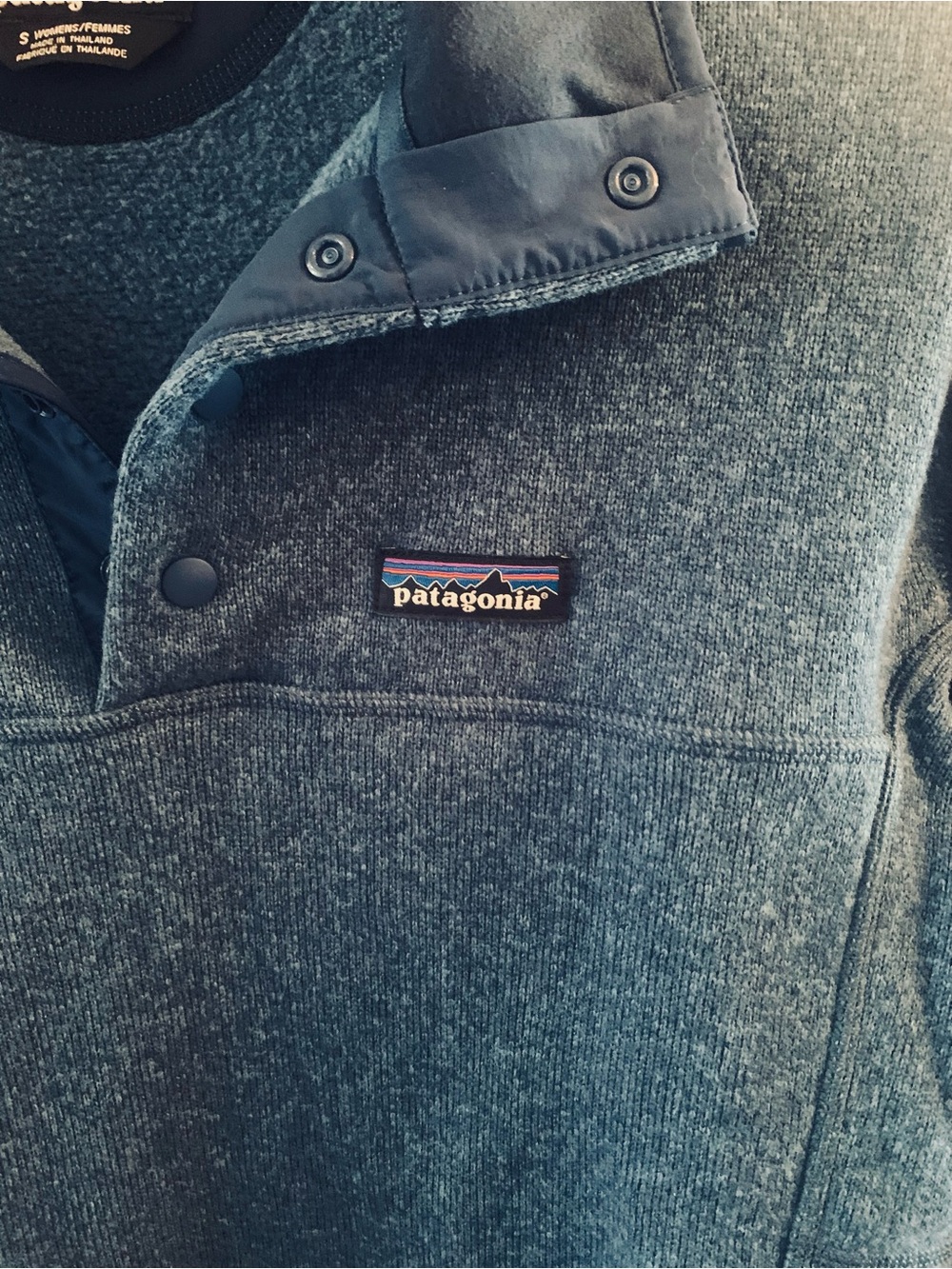 Patagonia Blue Snap-Front Fleece Pullover - Small - Picture 5 of 10